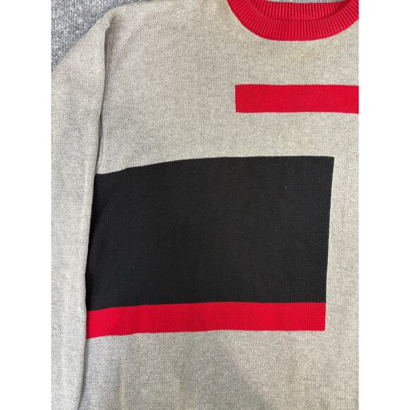 Vintage Pringle of Scotland Sweater Men L 100% cotton Color Block Pullover - Picture 2 of 6